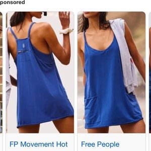 Free People Hot Shot Dress- Blue